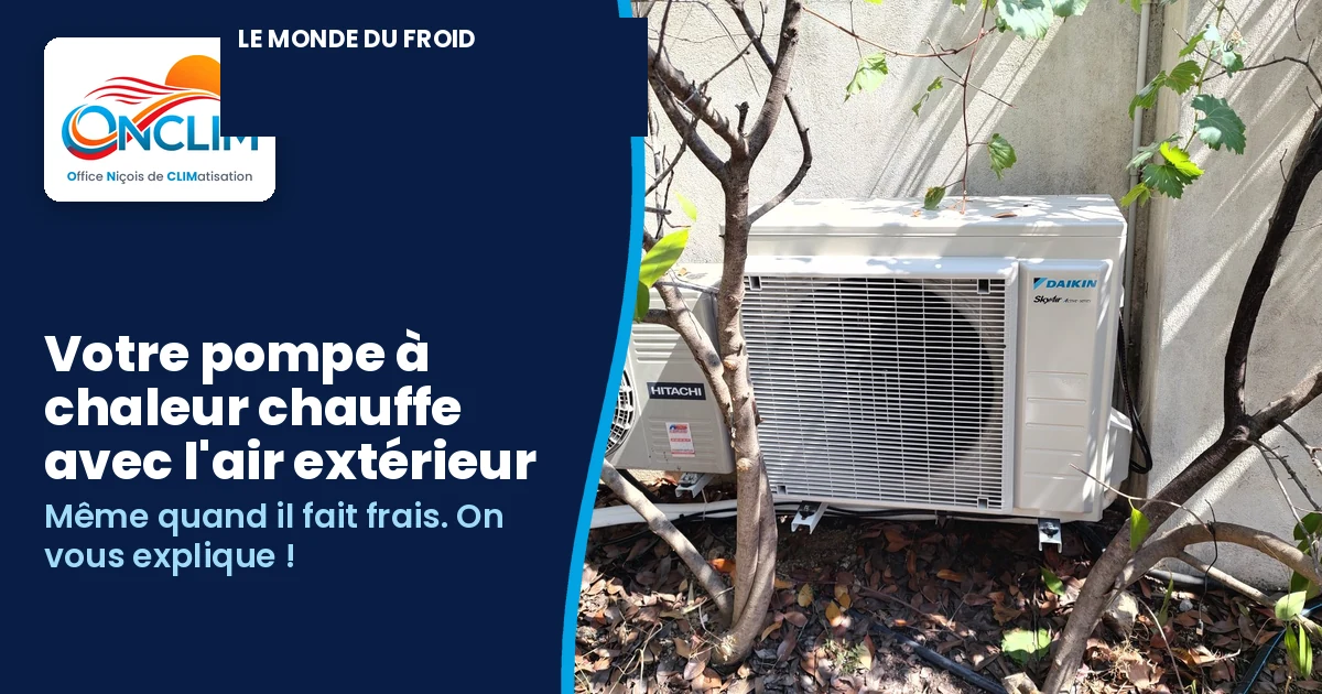 Pompe à chaleur Daikin et Hitachi installée au jardin – ONCLIM Nice